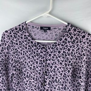 premise petite size PM Sweater, purple leopard print